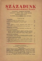 Századunk - Társadalomtudományi Szemle.  IX. évfolyam 7. szám.; 1934. okt.