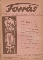 Szombathy Viktor (szerk.) : Forrás - Irodalmi és kritikai folyóirat. I. évf. 6. sz 1943. június.