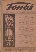 Szombathy Viktor (szerk.) : Forrás - Irodalmi és kritikai folyóirat. I. évf. 10. sz 1943. okt