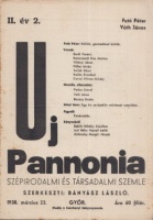 Uj Pannonia - Szépirodalmi és társadalmi szemle. II. év 2. [sz.]