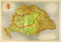 A megcsonkított Magyarország térképe.  M. = 1 : 2.500.000.