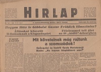 Hirlap. 1946. szept. 29. - Hogyan lőtte le Goebbelst Gustav Fröhlich filmszinész?