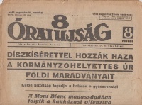 8 Órai Újság. 1942. aug. 23. - Díszkísérettel hozzák haza a kormányzóhelyettes úr földi maradványait