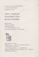 [Meghívó] Anna Margit festőművész kiállítására - 1974. Helikon Galéria, Budapest,