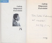 Wittgenstein, Ludwig : Észrevételek (Kertész Imre által dedikált)