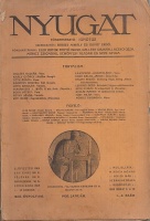 Ignotus (Főszerkesztő) : Nyugat XIII. évfolyam 1-2. sz. 1920. január