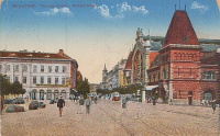 Budapest, Vámház-körút - Zollantsring [Központi vásárcsarnok, villamos]. (1916)