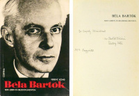Bónis, Ferenc (Hrsg.) : Béla Bartók - Sein Leben in Bilddokumenten. [Bartók Béláné által dedikált]
