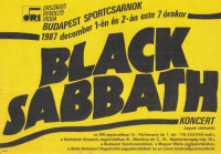BLACK SABBATH koncert - Budapest Sportcsarnok, 1987. dec. 1-én és 2-án 