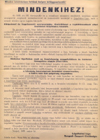 MINDENKIHEZ!  - A Légoltalmi Liga Szegedi Csoport Elnökségének toborzó falragasza, 1938.