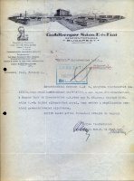 Goldberger Sám. F. és Fiai Részvénytársaság Budapest.  (nyomtatott fejléces hivatalos céges levél az óbudai Goldberger Textilgyár képével, írógéppel beírt, két eredeti aláírással, 1943)