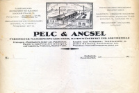 Pelc and Ancsel Vereinigter Maschinenputzbetrieb, Dampfwascherei und Sortirstelle -  Budapest, Pesterzsébet, Soroksári Strasse 72. , VI. Ó Gasse 11. (gőzmosoda nyomtatott fejléces levélpapírja [töredék], 1920)
