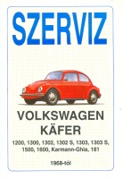 Volkswagen Kafer 1200, 1300, 1302, 1302 S, 1303, 1303 S, 1500, 1600, Karmann-Ghia, 181 1968-tól