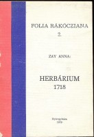 Zay Anna : Herbárium 1718.