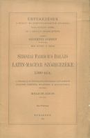 Melich János : Szikszai Fabricius Balázs latin-magyar szójegyzéke 1590-ből.