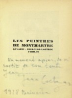 Warnod, André : Les Peintres de Montmartre.  Gavarni - Tolouse-Loutrec - Utrillo
