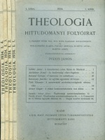 Theologia - Hittudományi folyóirat, 1934/I-IV. (compl.évf.)