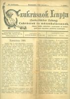 Steiner Gyula (szerk.) : Czukrászok Lapja, IX. évf. 1.sz. - Ungarische Zuckerbäcker Zeitung