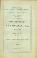 Láng Lajos : Magyarország népmozgalma 1880-1885.