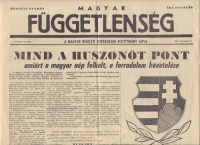 Magyar Függetlenség - A Magyar Nemzeti Forradalmi Bizottmány lapja 1956. november 2.