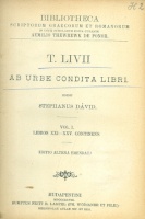 Livi[ius], Titus : Ab Urbe Condita Libri. Vol. I.