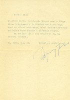 Déry Tibor : Déry Tibor (1894-1977) géppel írt, aláírt levele Horváth Tamásnak, 