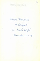Kisjókai Erzsébet (szerk.) : Irodalmi almanach. (Cs. Szabó László által dedikált)