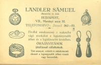 Landler Sámuel ékszerész és órás
