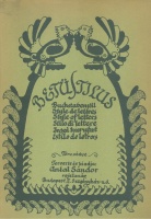Antal Sándor : Betüstílus - Style de lettres, Buchstabenstil, Style of letters