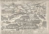 Die Stat und schlos Gran. 1595.  [Esztergom látkép]
