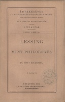 Kont Ignácz : Lessing mint philologus