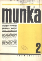 Kassák Lajos (szerk.) : Munka 2. Művészeti és társadalmi beszámoló. 