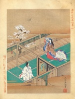 047.     Unidentified artist : (Scene from The Tale of Genji. Based on a painting of Tosa Mitsuoki.)