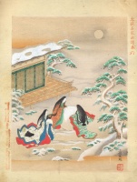 049.     Unidentified artist : (Scene from The Tale of Genji. Based on a painting of Tosa Mitsuoki.)