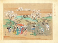 050.     Unidentified artist : (Scene from The Tale of Genji. Based on a painting of Tosa Mitsunari.)