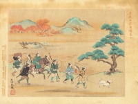 051.     Unidentified artist : (Scene from The Tale of Genji. Based on a painting of Tosa Mitsunari.)