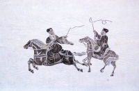085.     Chinese horsemen. : Squeezing (tapian, ta-pien)