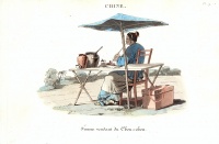155.     Unknown engraver : Chine. Femme  vendant du chou-chou.  (Woman Selling Chou-Chou.)