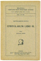 Bartholomaeus Fontius (Bartolomeo Fonzio) : Epistolarum libri III.