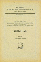 Nicolaus Barius, Georgius Polycarpus de Kostolan,  Simon Hungarus, Georgius Augustinus Zagabriensis : Reliquiae