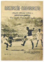 Olaszország-Magyarország válogatott labdarúgó mérkőzés a Népstadionban 1955. november 27-én délután 1 órakor
