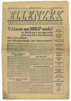 Ellenzék. A Magyar Függetlenségi Párt hetilapja. 1947. szeptember 13. - Válasz az MKP-nak! A Rákosi-program ellenzéki bírálata.