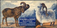 0243. Elkán és Gerő szűcsök, Budapest. (Prémes állatok sorozat 8. Muflon, tibeti kecske.)