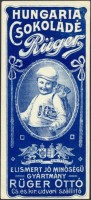 0879. Rüger Ottó Hungaria csokoládé (kék).