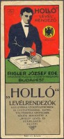 0858. Rigler József Ede Papírnemű Gyár Rt., Budapest – Holló levélrendezők.