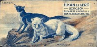 0250. Elkán és Gerő szűcsök, Budapest. (Prémes állatok sorozat 15. Kékróka, fehérróka.)