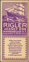0859. Rigler József Ede Papírnemű Gyár Rt., Budapest – Könyvnyomda, kőnyomda stb.
