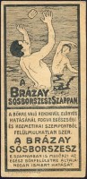 0099. Brázay Sósborszesz Szappan – Gyártó és forgalmazó Brázay Kálmán nagykereskedő, Budapest (fürdőző férfiak, szürke).