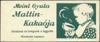 0695. Meinl Gyula kávé behozatal – Meinl Gyula Kávébehozatali Rt., Budapest.