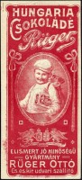 0880. Rüger Ottó Hungaria csokoládé (piros).
